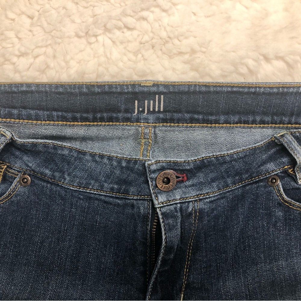 J Jill Straight fit slim boyfriend jeans.